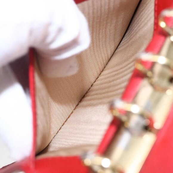 CHANEL COCO Mark Day Planner Cover Leather Red Gold CC Auth - Picture 15 of 16